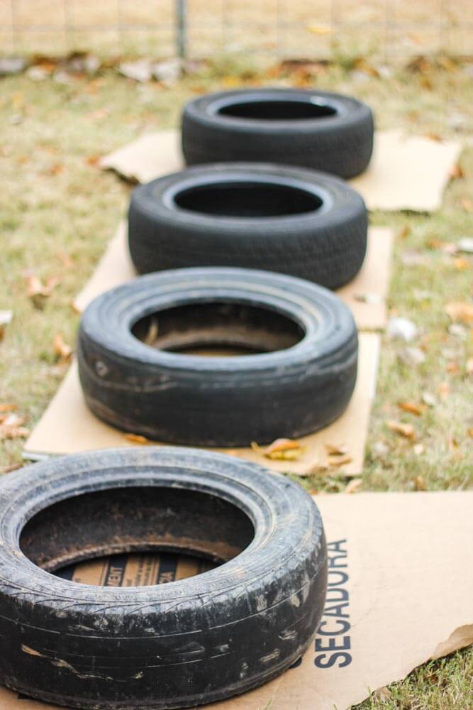 Repurposing Old Tires Into Chicken Baths   IMG 1300 