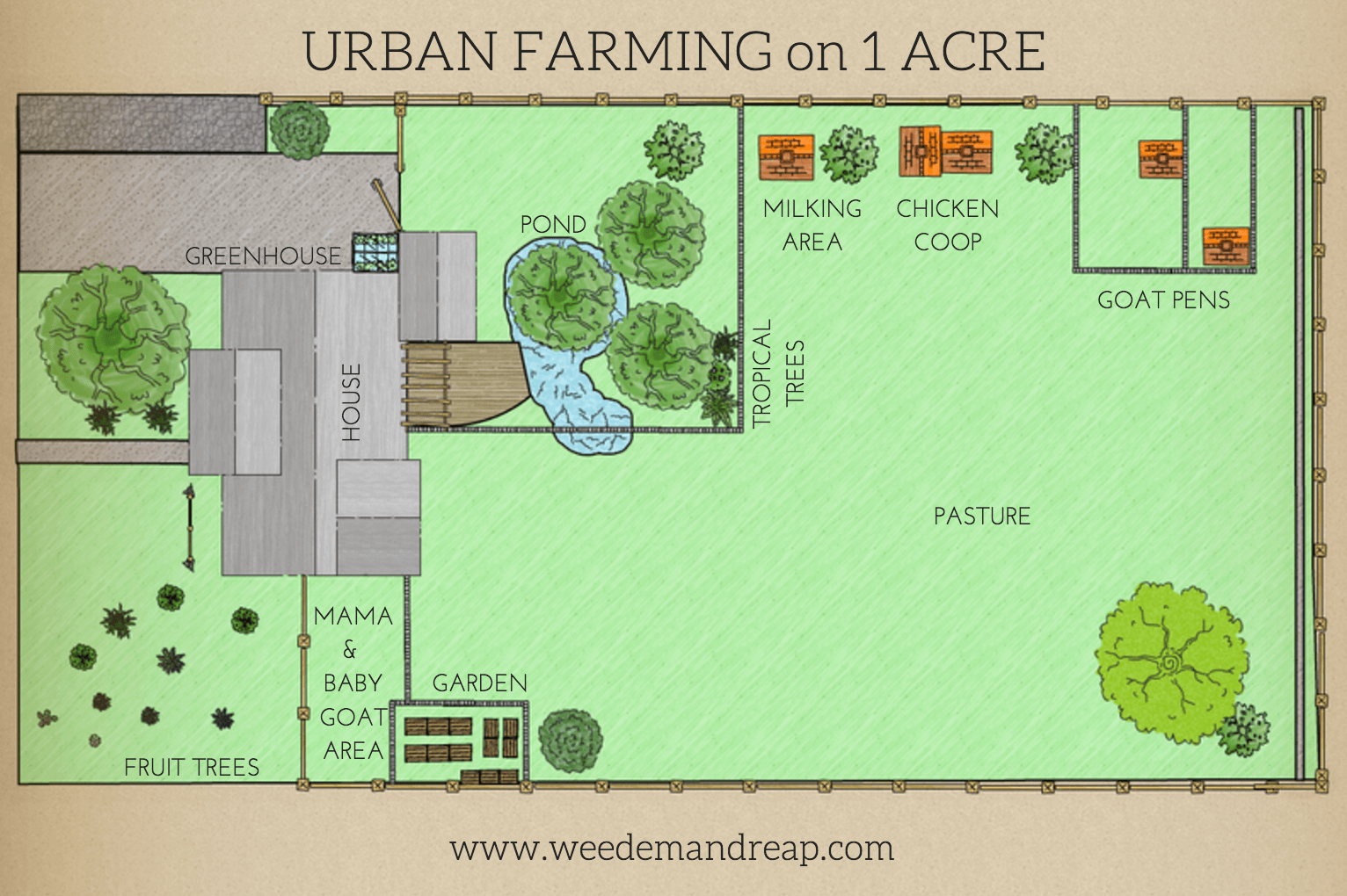 Urban farm landscape design.